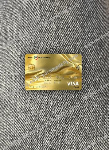 Romania Banca Transilvania bank visa gold card photolook front